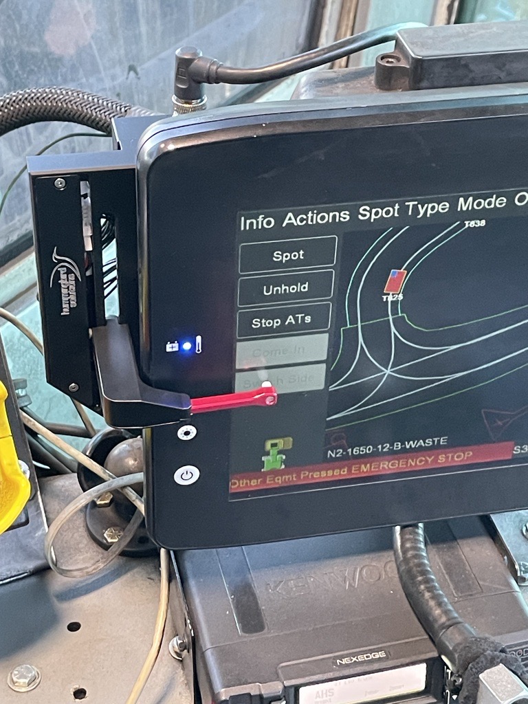 ScreenBot installation on mining shovel